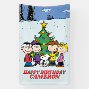 Banderoles Charlie Brown et ses amis Anniversaire d'hiver