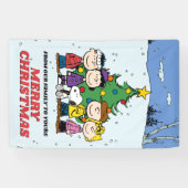 Banderoles Charlie Brown et ses amis Noël (Horizontal)