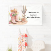 Banderoles Charm Sud Cowboy Casquettes Anniversaire (En situation)