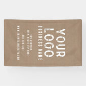 Banderoles Charme Rustique Kraft Papier (Horizontal)