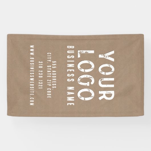 Banderoles Charme Rustique Kraft Papier (Horizontal)