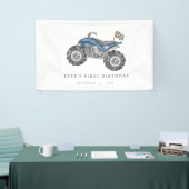 Banderoles Charming Blue Quad Bike Anniversaire (Salon professionnel)