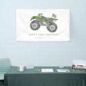 Banderoles Charming Green Quad Bike Anniversaire (Salon professionnel)
