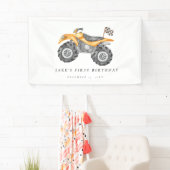 Banderoles Charming Jaune Quad Bike Anniversaire (En situation)