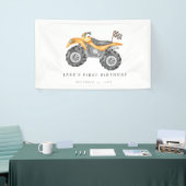 Banderoles Charming Jaune Quad Bike Anniversaire (Salon professionnel)