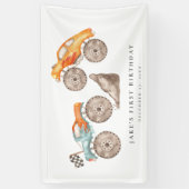 Banderoles Charming Monster Truck Bash Anniversaire (Vertical)