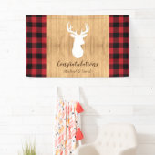 Banderoles Chasse aux cerfs Lodge Baby shower Antlers (En situation)