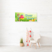 Banderoles Chasse aux oeufs de lapin de Pâques Oeuf de Pâques (En situation)