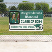 Banderoles Chasseur Vert & Blanc Vinyl Graduation (En situation)