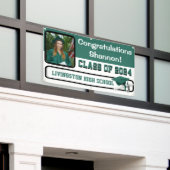 Banderoles Chasseur Vert & Blanc Vinyl Graduation (Bâtiment extérieur)