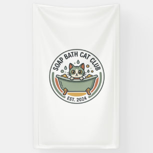 Banderoles Chat de bain savon POD Art Vector - Club Chat de B