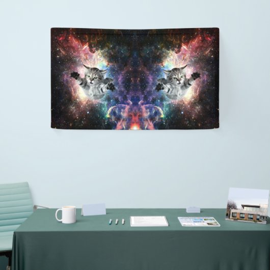 Banderoles Chat drôle dans l'espace (Salon professionnel)