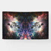 Banderoles Chat drôle dans l'espace (Horizontal)
