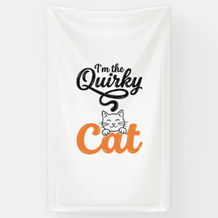 Banderoles Chat drôle Gravure vintage Dessin amateur de chats