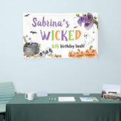 Banderoles Chat en sorcière, fête d'anniversaire, tout âge (Salon professionnel)