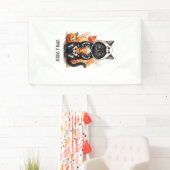 Banderoles Chat mignon et effrayant Halloween (En situation)