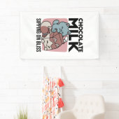 Banderoles Chat Mignon Lait Chocolat – Boisson Confortable & (En situation)