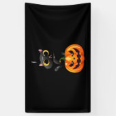 Banderoles Chat noir Halloween Design - Art Citrouille Éffray (Vertical)