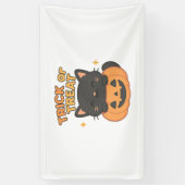 Banderoles Chat noir mignon en Citrouille - Trick ou Treat Ka (Vertical)