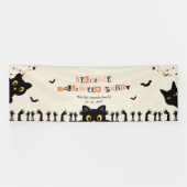 Banderoles Chat noir mignon Halloween (Horizontal)