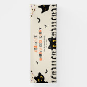 Banderoles Chat noir mignon Halloween (Verticale)