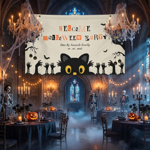 Banderoles Chat noir mignon Halloween