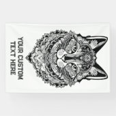 Banderoles Chat ornemental texte personnalisé (Horizontal)