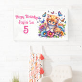 Banderoles Chatons, papillons et fleurs (En situation)