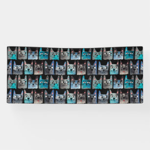 Banderoles Chats bleus