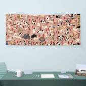 Banderoles chats japonais Ukiyo-e Funny kitty (Salon professionnel)