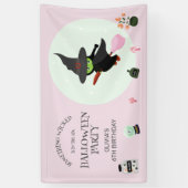 Banderoles Chaud vert sorcier Halloween anniversaire (Vertical)