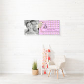 Banderoles Chaussure classique (Bébé sur le chemin) Rose 2 (En situation)