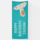 Banderoles Chaussures de ballet bronzé sur message personnali (Vertical)