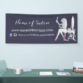 Banderoles Chaussures de luxe de rouge de maquilleur de femme (Salon professionnel)