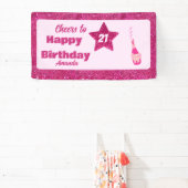 Banderoles Cheer à 21e anniversaire chic parties scintillant  (Insitu)