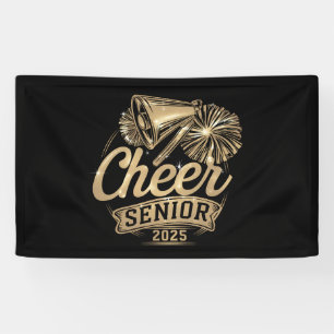 Banderoles Cheer Senior 2025 Pom-pom girl Graduation Classe D