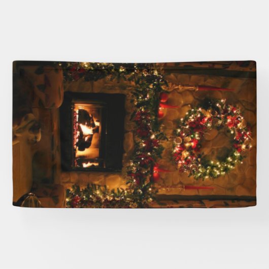 Banderoles Cheminée de Noël (Horizontal)