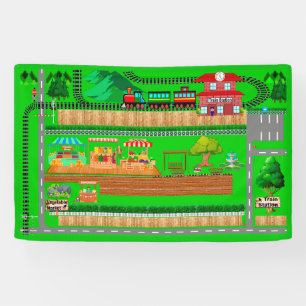 Banderoles Chemins de la gare pour voitures 2 1/2' x 4'