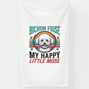 Banderoles Chemise Bichon Frise Esprit Vintage Chien Art_1