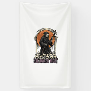 Banderoles Chemise blanche gravure vintage Halloween Faucheur