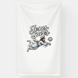 Banderoles Chemise chrétienne vintage Jésus Sauve Volleyball