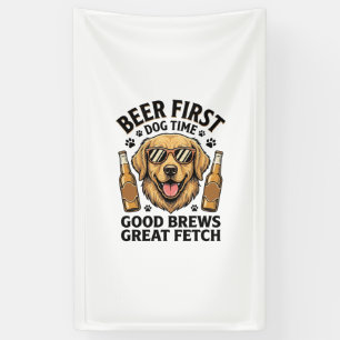 Banderoles Chemise de bière Retriever doré Funny Dog Lover Vi