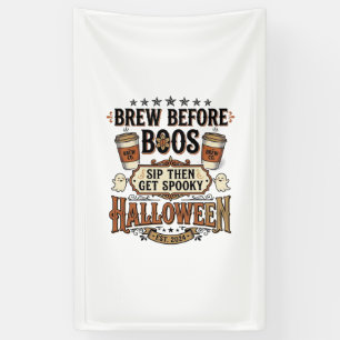 Banderoles Chemise de café Halloween Brasser avant les fantôm