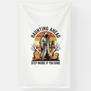 Banderoles Chemise de cimetière effrayant avec faucheur de co