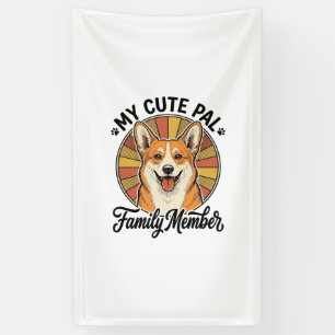 Banderoles Chemise de famille Corgi Design vintage pour amour