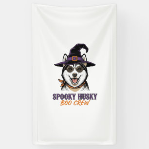 Banderoles Chemise de Husky Halloween Sorcière Chien Graphiqu