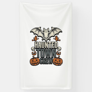 Banderoles Chemise de ville hantée Vintage Halloween Chauve-s