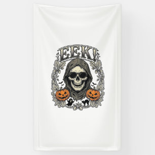 Banderoles Chemise Graphique Crâne Halloween Gravure Vintage