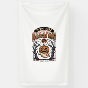 Banderoles Chemise Halloween Vintage Citrouille Gravée Fantôm