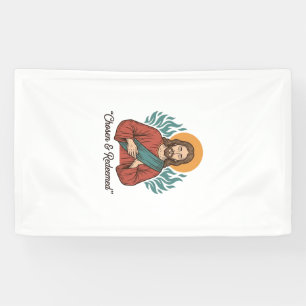 Banderoles Chemise vintage chrétienne Jésus choisie et rachet